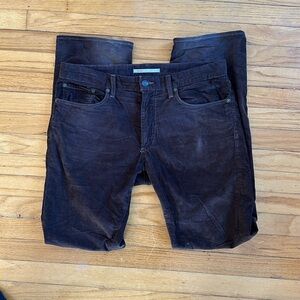 Vince Dark Brown 34 x 34 corduroy pants
